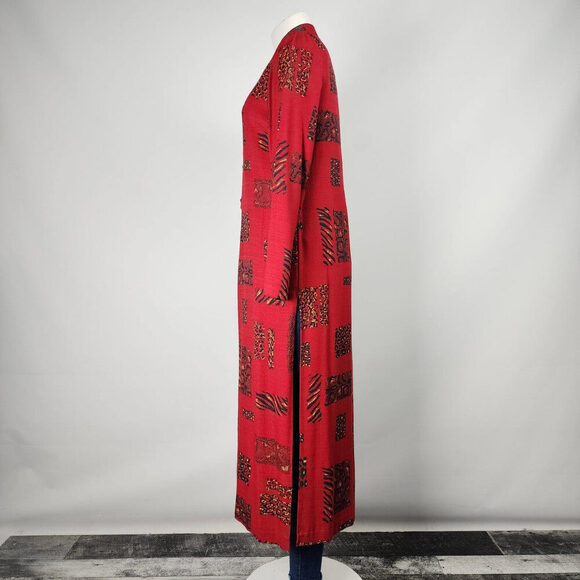 Vintage Jessica Red Button Up Long Blazer Jacket Size 8 - Picture 6 of 10